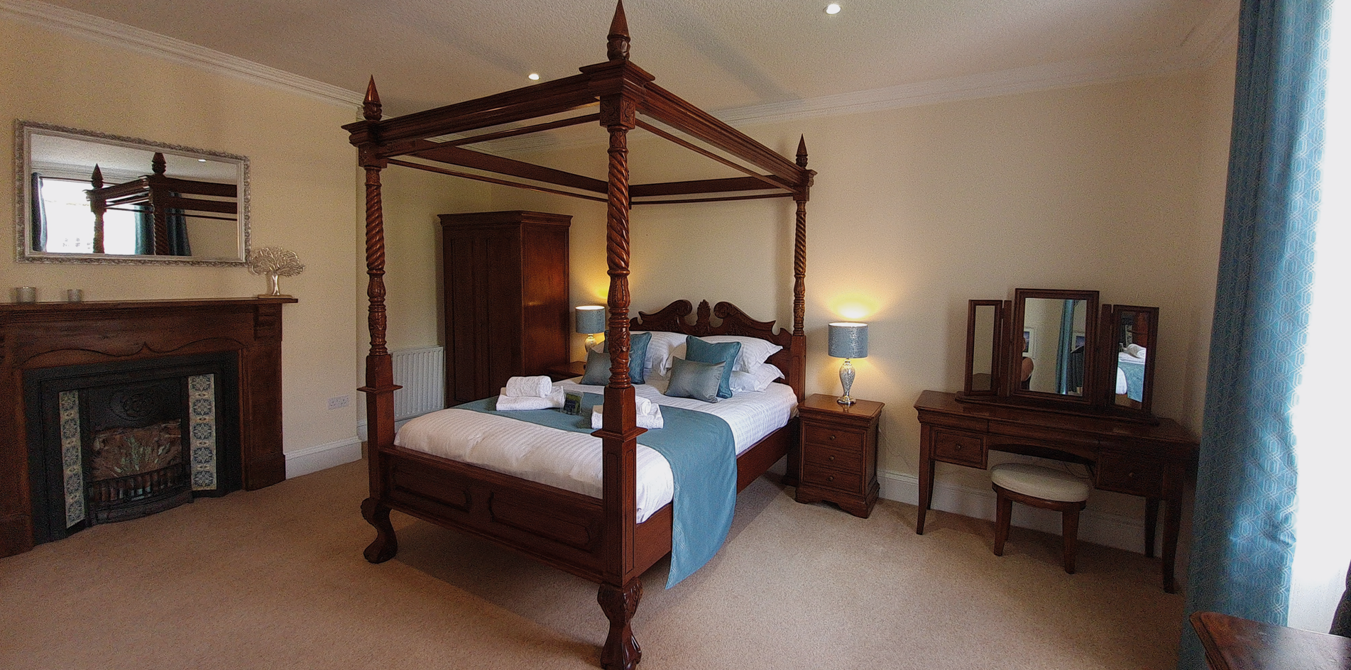 bedroom at The Trewythen Hotel